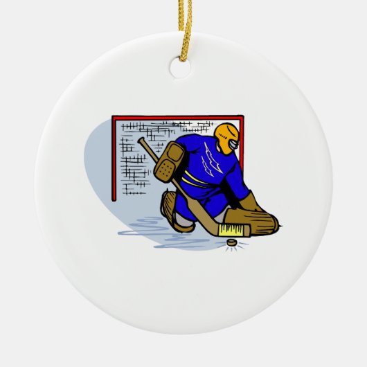 Goalie Hockey Keramisch Ornament (Voorkant)