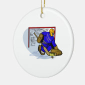 Goalie Hockey Keramisch Ornament (Links)