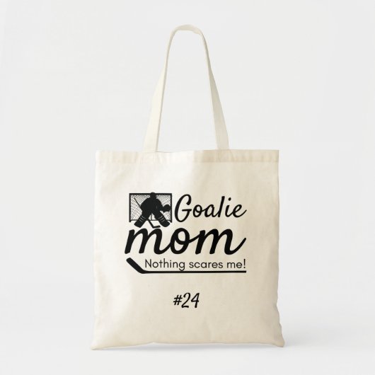 Goalie Hockey mama canvas tas zwart (Voorkant)