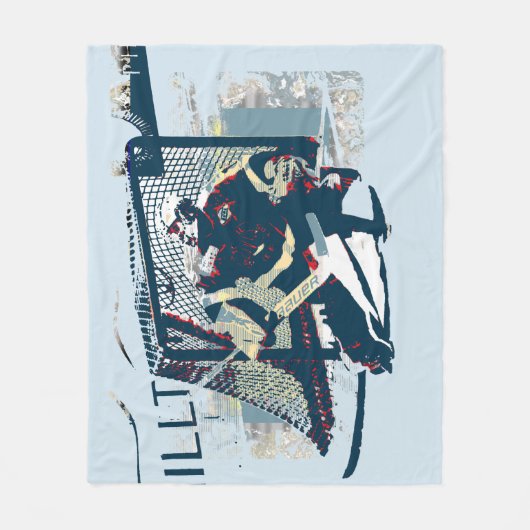 Goalie - Ice Hockey Player Fleece Deken (Voorkant)