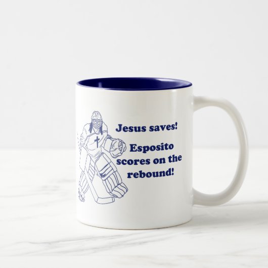 GOALIE JESUS SAVES mok (Rechts)