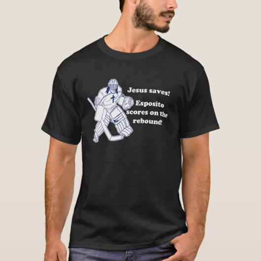 GOALIE JESUS SAVES T-shirt (Voorkant)