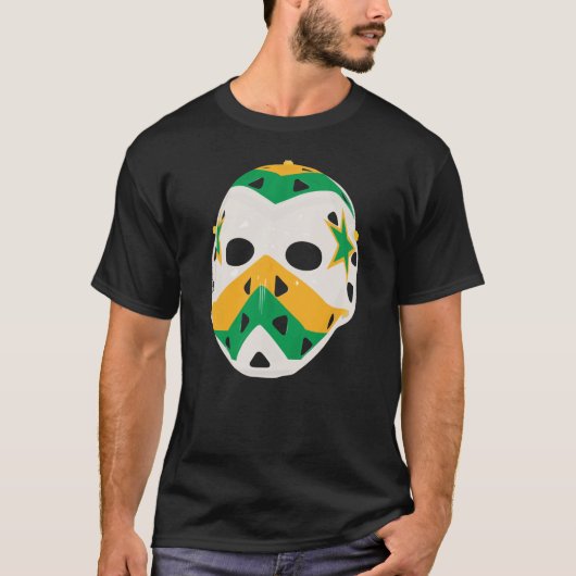 Goalie Mask - Minnesota North Stars T-shirt (Voorkant)