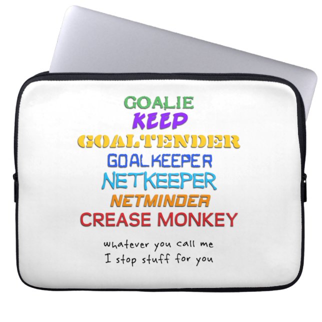 Goalie Names Laptop cover Laptop Sleeve (Voorkant)