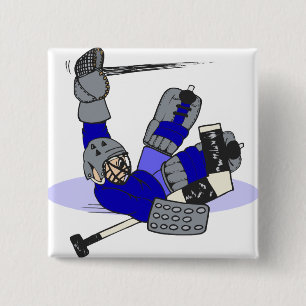 Goalie Save Vierkante Button 5,1 Cm