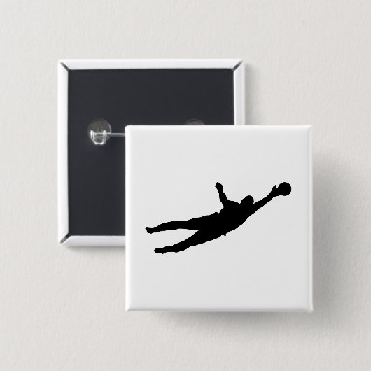 Goalie Save Vierkante Button 5,1 Cm (Voorkant /achterkant)