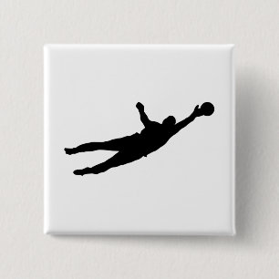 Goalie Save Vierkante Button 5,1 Cm
