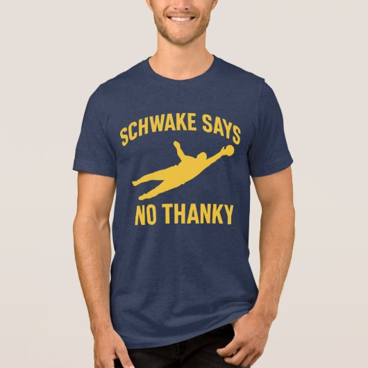 Goalie Spaar! Tri-Blend Shirt (Voorkant)