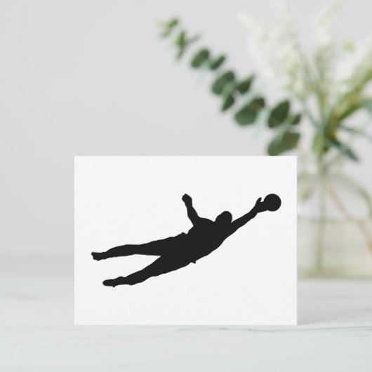 Goalie spaart briefkaart (Staand voorkant)