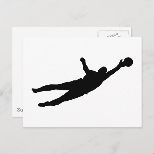 Goalie spaart briefkaart (Voorkant / Achterkant)