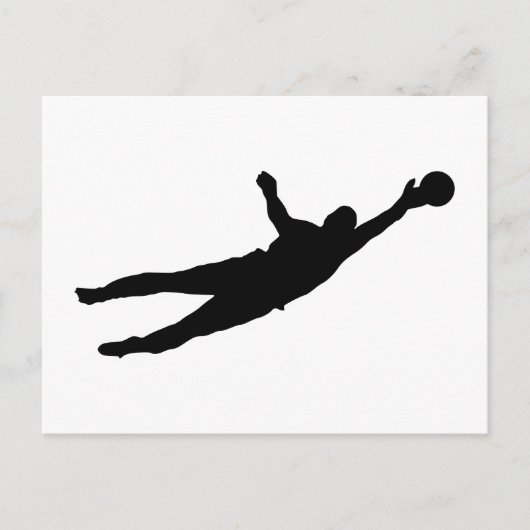 Goalie spaart briefkaart (Voorkant)