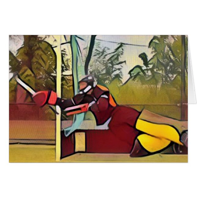 Goalie wenskaart (Voorkant Horizontaal)