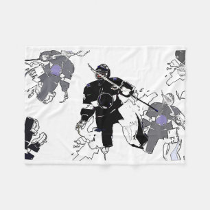 Goalies Rock! Hockey Player Fleece Blanket Deken