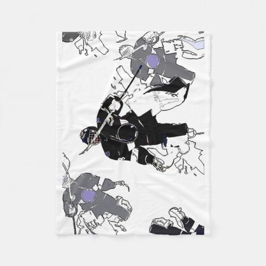 Goalies Rock! Hockey Player Fleece Blanket Deken (Voorkant)