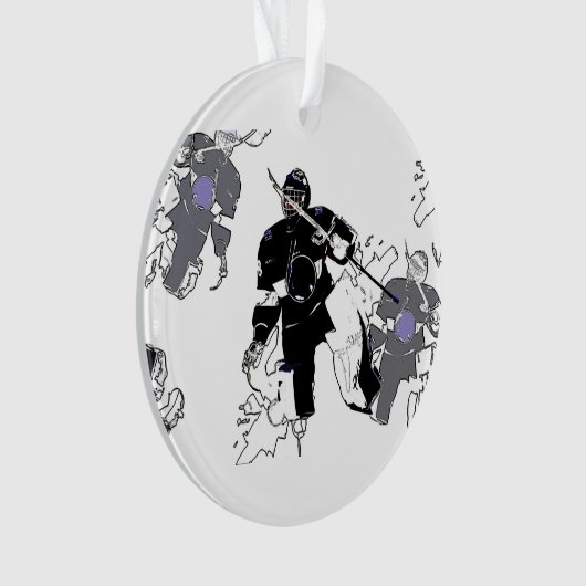 Goalies Rock! Hockey Player-Ornament Ornament (voorkant)