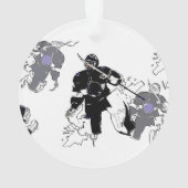 Goalies Rock! Hockey Player-Ornament Ornament (achterkant)