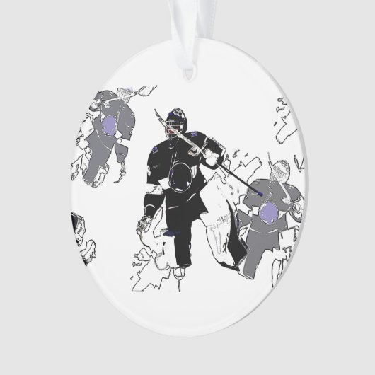 Goalies Rock! Hockey Player-Ornament Ornament (voorkant)
