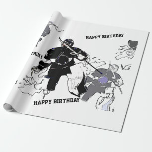 Goalies Rock! - IJshockeyspeler Cadeaupapier