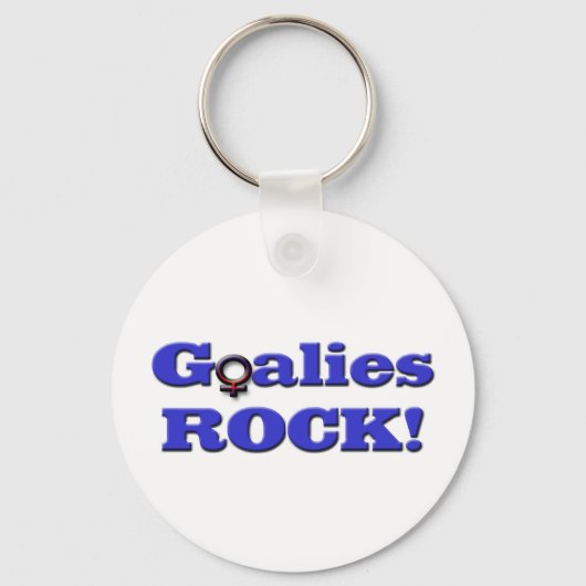 Goalies ROCK - Vrouw Symbool Sleutelhanger (Voorkant)