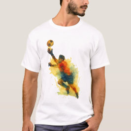 Goalkeeper Dive T-shirt – Waterverf Football Art S