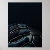 Goalkeeper Gloves Dark Dramatic Close Up Poster (Voorkant)