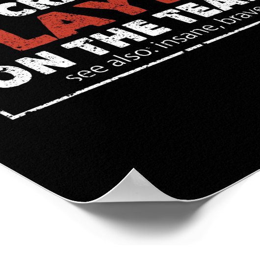 Goalkeeper grappige hockeyspeler goalkeeper poster (Hoek)