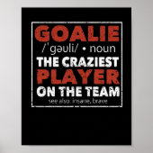 Goalkeeper grappige hockeyspeler goalkeeper poster (Voorkant)
