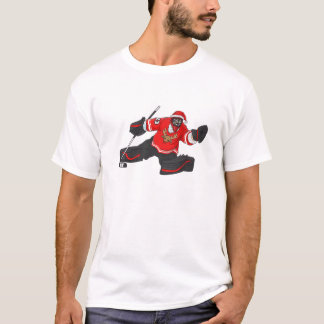 Goalkeeper Ice Hockey Santa Claus T-shirt