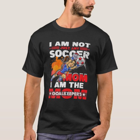 Goalkeeper mam Soccer Goalie Mama Moeder Spo T-shirt (Voorkant)