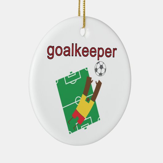 Goalkeeper T-shirts en cadeaus Keramisch Ornament (Rechts)