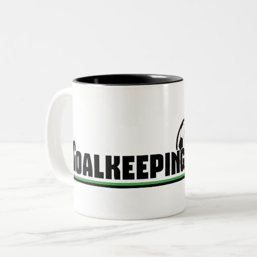 Goalkeeping.Soccer Coffee Mok (Voorkant links)