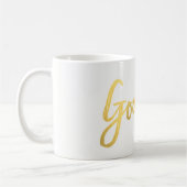 GOALS Gold Folie Modern Script Trendy Custom Koffiemok (Links)