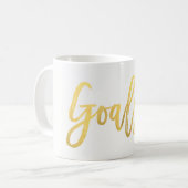 GOALS Goud Folie Modern Script Trendy Op Maat Koffiemok (Voorkant links)