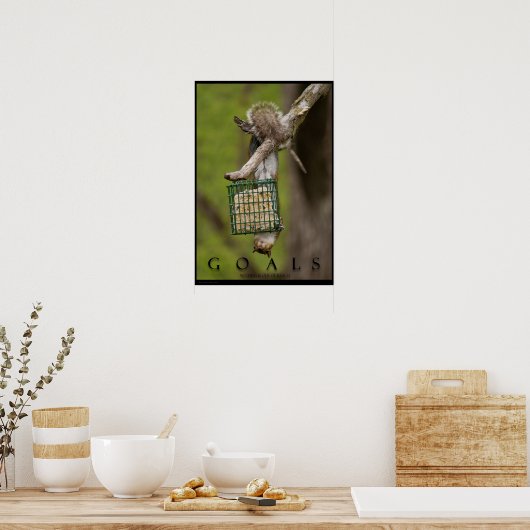 GOALS Inspirerend Funny Squirrel Poster Print (Keuken)