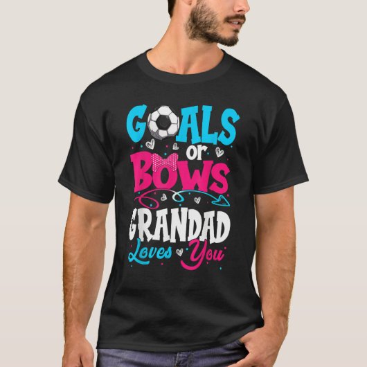 Goals Or Bow Keeper Of Gender Grandad Loves You Re T-shirt (Voorkant)