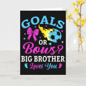 Goals Or Bows Big Brother Loves You Soccer Gender  Kaart (Gele Bloem)