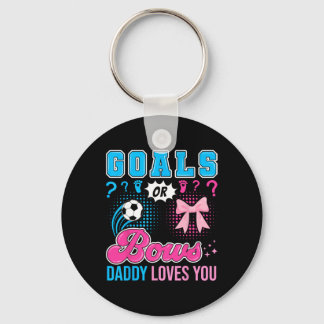 Goals Or Bows Daddy Loves You Gender Reveal Soccer Sleutelhanger