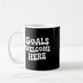 Goals Welcome Here Retro Soccer _2  Koffiemok (Links)