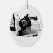 Goaltender - Hockey Player Ceramic Ornament (Rechts)