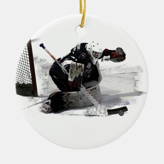 Goaltender - Hockey Player Ceramic Ornament (Voorkant)