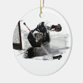 Goaltender - Hockey Player Ceramic Ornament (Links)