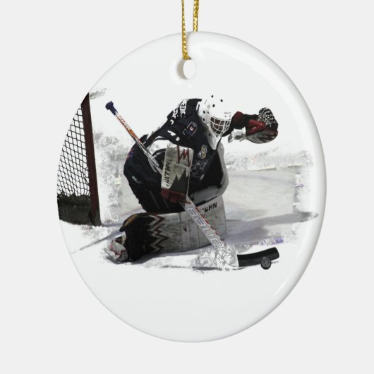 Goaltender - Hockey Player Ceramic Ornament (Links)
