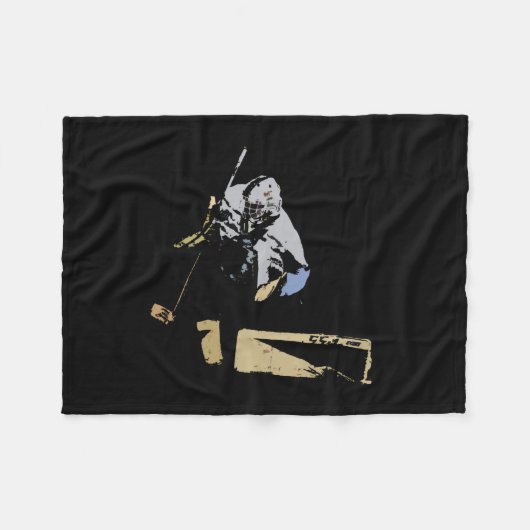 Goaltender - Hockey Player Fleece Deken (Voorkant (Horizontaal))