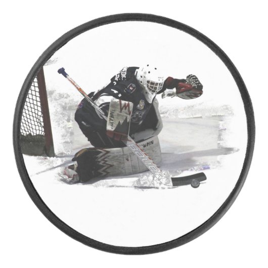 Goaltender - Hockey Player Hockey Puck (Voorkant)
