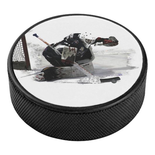 Goaltender - Hockey Player Hockey Puck (3/4)