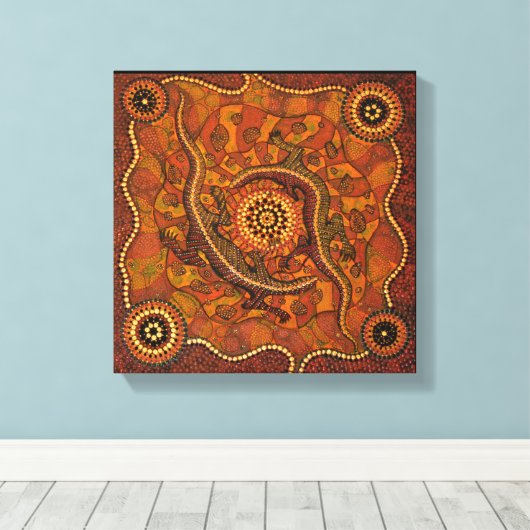 Goanna Dreaming Canvas Afdruk (Insitu (Houten vloer))