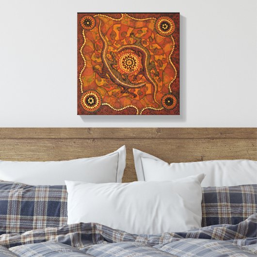 Goanna Dreaming Canvas Afdruk (Insitu (Slaapkamer))
