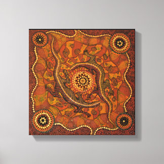 Goanna Dreaming Canvas Afdruk
