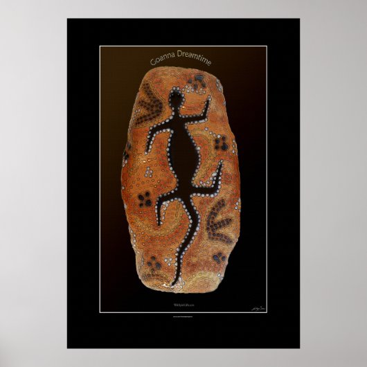 Goanna Dreamweaver Aborigine-styled Art Print (Voorkant)