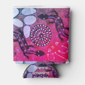 Goanna dromen roze in Centraal-Australië Blikjeskoeler (Voorkant)